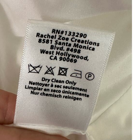 RACHEL ZOE cream cropped ruched gauze sleeveless top size 4 - Picture 5 of 12